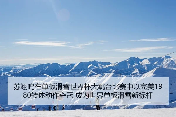 苏翊鸣在单板滑雪世界杯大跳台比赛中以完美1980转体动作夺冠 成为世界单板滑雪新标杆